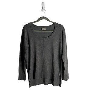 Cyrus Women's Gray Soft Knit Long Sleeve Top